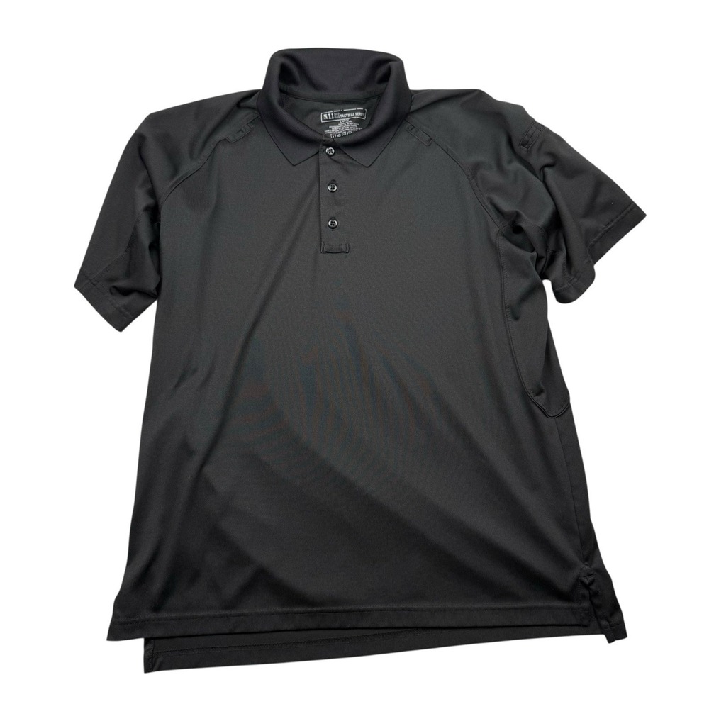 5.11 Tactical Series Polo Mens L Black Short Sleeve Polyester GGB-71049